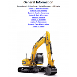 JCB instrukcje napraw + schematy + DTR: JCB JS115 - JCB JS130 - JCB JS145 - JCB JS160 - JCB JS180 - JCB JS200 - JCB JS210 - JCB JS220 - JCB JS230